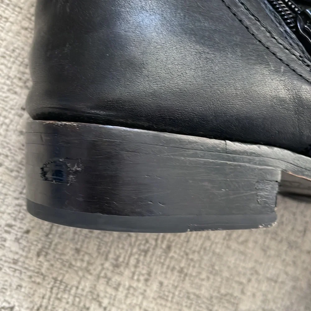 Coach Whitley Black Leather Riding Boots Size 7B